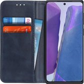 Samsung Galaxy Note 20 Splitleren Portemonnee Hoesje Blauw