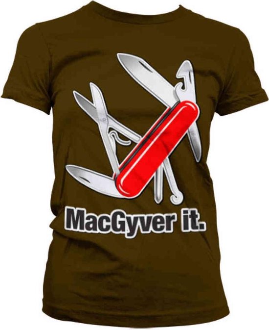 MacGyver Dames Tshirt -L- MacGyver It Bruin
