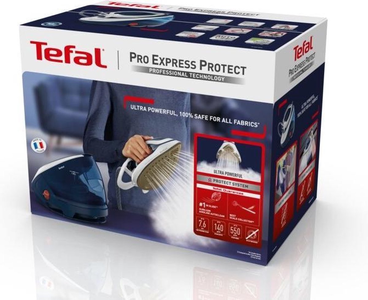 Tefal Pro Express Protect GV9221 – Stoomgenerator - 2600W – 7,6 Bar Stoomdruk – 550 g/min Stoomboost – Durilium AirGlide Strijkzool – 1,8L Afneembaar Waterreservoir – Automatische Uitschakeling – Anti-Kalk Systeem – Krachtig, Efficiënt en Duurzaam — afbeelding 6