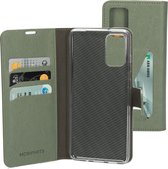 Mobiparts hoesje geschikt voor Samsung Galaxy S20 Plus - Wallet/Boekhoesje - Eco Leer - Magneet Sluiting - Opberg vakken - Groen