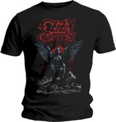 Ozzy Osbourne Heren Tshirt -2XL- Angel Wings Zwart