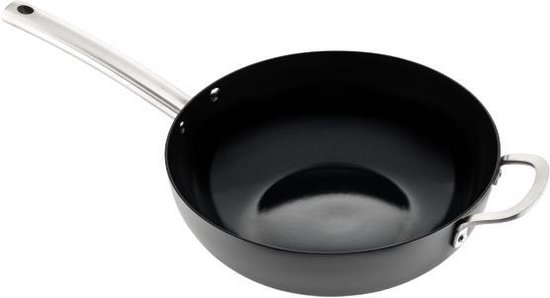 Onafhankelijk biografie resterend ISENVI Murray keramische wokpan 36 CM - RVS greep | bol.com