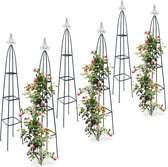 Evacuatie schokkend Charlotte Bronte Relaxdays 6 x obelisk rankhulp – metaal - 2 meter – ranken – rozenboog -  klimplanten | bol.com