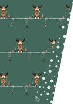 Inpakpapier kerstmis: K691428/4 Santa and Friends- Breedte 30 cm - 50m lang - C4057-30-50