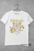 Kitsune Fox Anime Vos Neko Kawaii T-Shirt | Cadeau voor Otaku en Weeb | Japan Culture Merchandise | Urban Geekchic Style | Wit Maat M