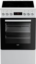 BEKO FUV55B - Vrijstaand fornuis - 4 keramische kookplaten - Heteluchtoven - 65 L - B 50 x H 85 cm - Wit