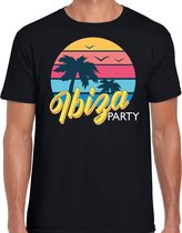 Ibiza zomer t-shirt / shirt Ibiza party zwart voor heren - zwart - Ibiza party outfit / vakantie kleding / feest kleding S