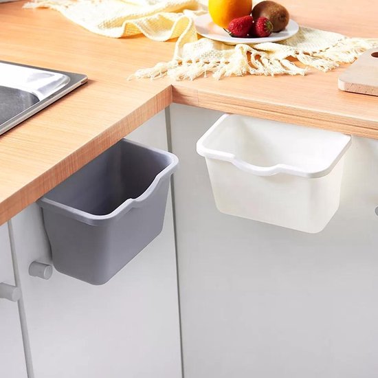 Afvalbakje aanrecht - Prullenbak keuken - Afvalemmer voor aan deur -  Kantoor /... | bol.com