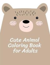 Cute Animal Coloring Book for Adults