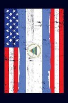 Nicaraguan American Flag Notebook: 6x9 college lined notebook to write in with the flags of Nicaragua and the United States