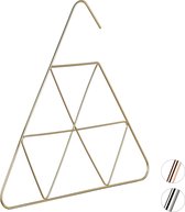 Relaxdays 1 x sjaalhanger - accessoire hanger - driehoekige vorm - edel design - goud