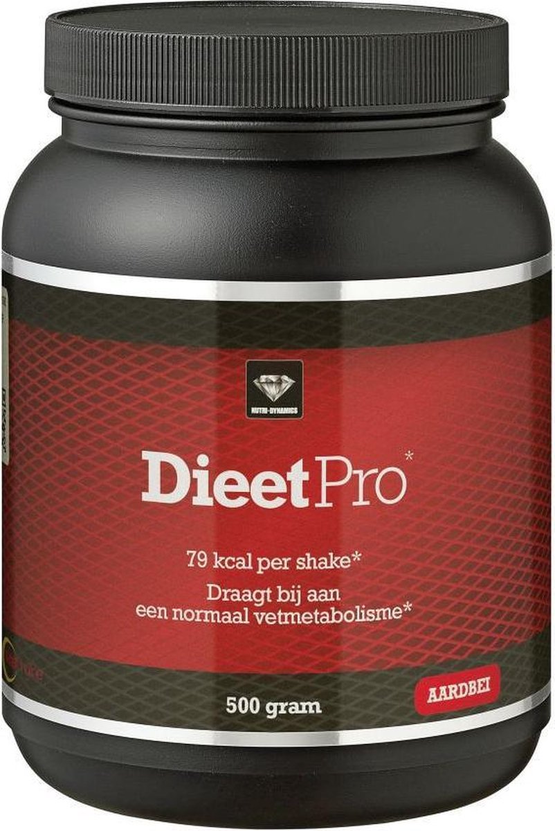Nutri Dynamics Dieet Pro Aardbei - 500 g - Eiwitshake