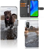 GSM Hoesje Huawei P Smart 2020 Wallet Book Case Honden Labrador
