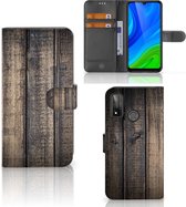 GSM Hoesje Huawei P Smart 2020 Leuk Case Cadeau voor Mannen Steigerhout