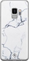 Samsung S9 hoesje siliconen - Marmer grijs | Samsung Galaxy S9 case | grijs | TPU backcover transparant