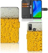 Telefoonhoesje Huawei P Smart 2020 Flip Cover Valentijn Cadeautje hem Bier