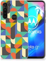Smartphone hoesje Motorola Moto G8 Power Backcase Siliconen Hoesje Funky Retro