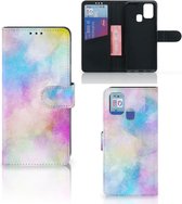 Telefoonhoesje Geschikt voor Samsung Galaxy M31 Bookcase Personaliseren Watercolor Light