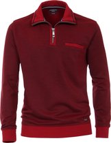 Casa Moda heren trui katoenmelange - schipperstrui - rood melange -  Maat XXXL
