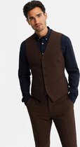 WE Fashion Heren slim fit gilet, Dali - Maat M (50)