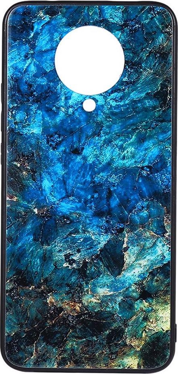 Shop4 - Poco F2 Pro Hoesje - Harde Back Case Marmer Kleurrijk