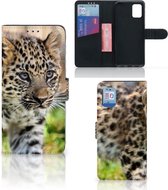GSM Hoesje Geschikt voor Samsung Galaxy A31 Beschermhoesje met foto Baby Luipaard