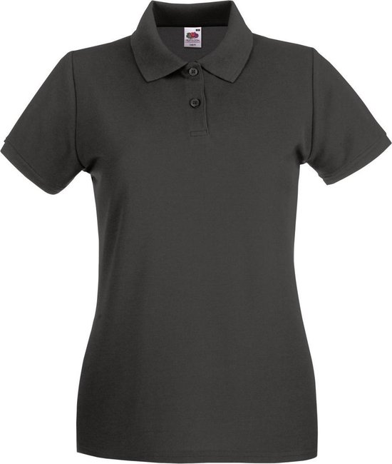 Fruit Of The Loom Vrouwen Dames-Fit Premium Poloshirt Met Korte Mouwen (Licht Graphite)