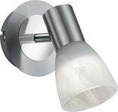 LED Wandspot - Trion Levino - E14 Fitting - Warm Wit 3000K - Rond - Mat Nikkel - Aluminium - BES LED