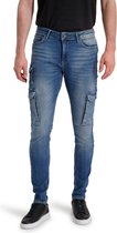 Purewhite - Jone Cargo 543 Heren Skinny Fit   Jeans  - Blauw - Maat 28