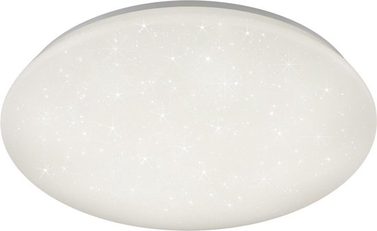 LED Plafondlamp - Badkamerlamp - Trion Potino - 21W - Natuurlijk Wit 4000K -  Dimbaar - Sterlicht - Rond - Mat Wit - Kunststof