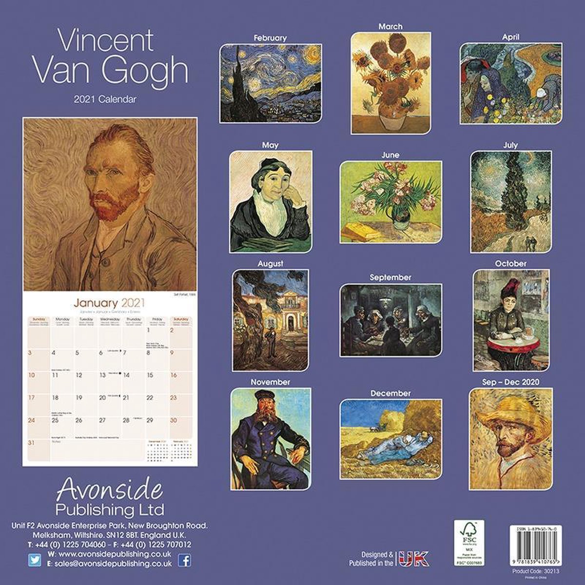 Vincent van Gogh Kalender 2021 | bol.com