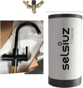 Selsiuz Rond Mat Zwart met TITANIUM Combi (Extra) boiler
