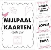 Mijlpaalkaarten 1 ste jaar roze