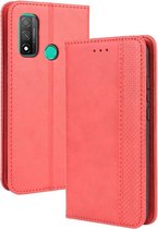 Vintage Book Case - Huawei P Smart (2020) Hoesje - Rood