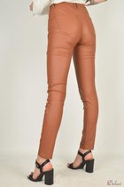 Broek Dulani hoge taille lederlook camel