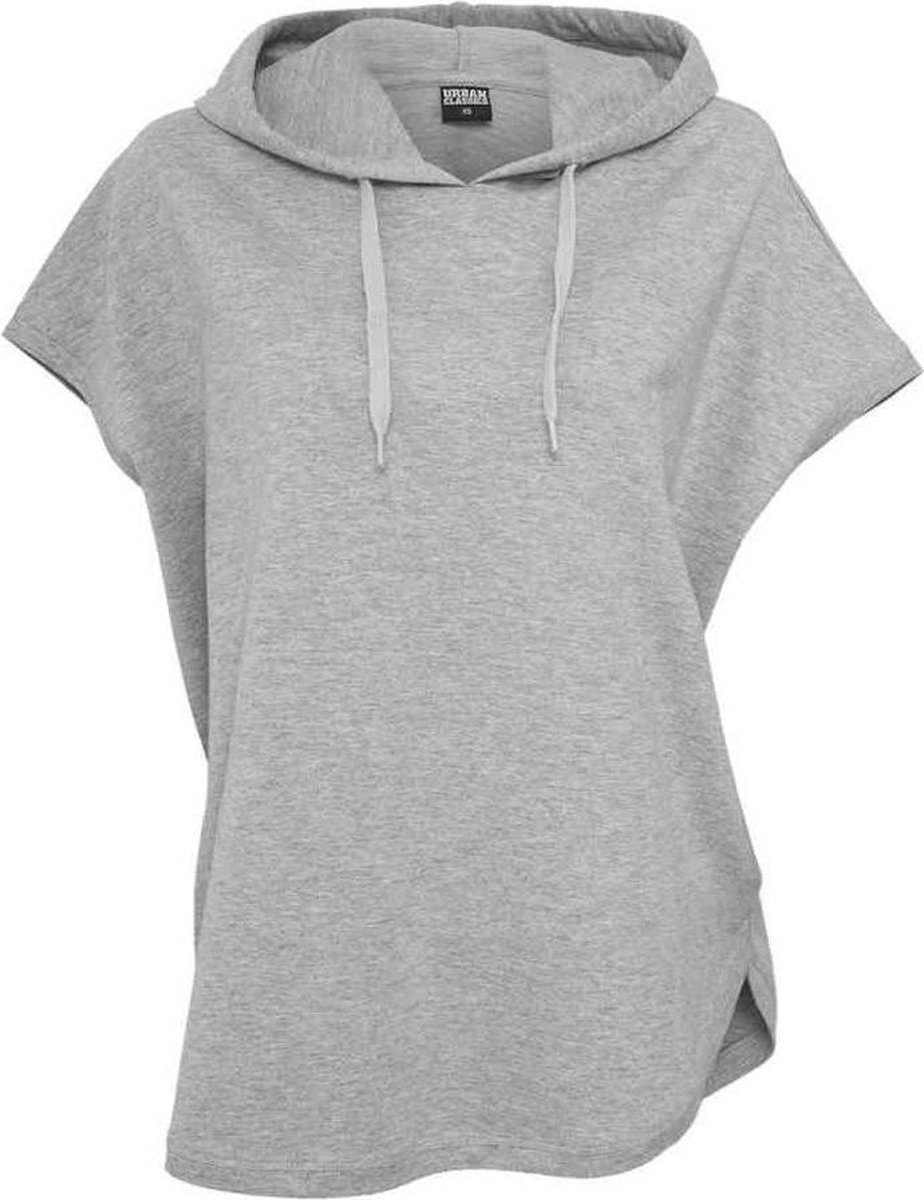 Urban Classics Sleeveless Terry Hoodie Dames T-shirt – XS Grijs