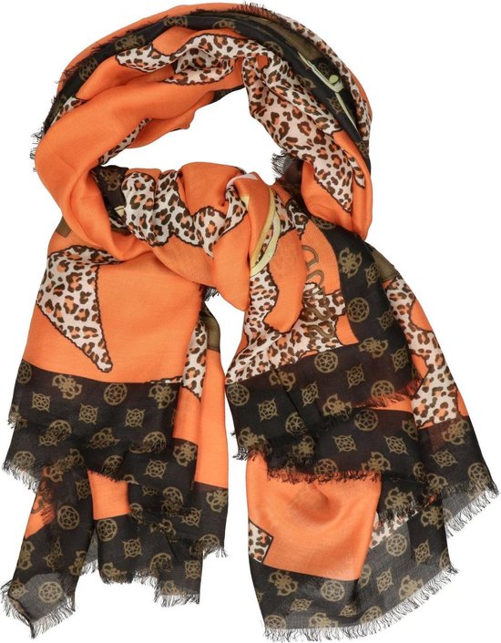 Guess South bay printed key dames sjaal - Oranje - Maat Geen | bol.com