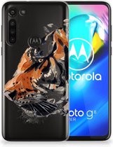 Silicone Case Motorola Moto G8 Power Telefoonhoesje Tiger