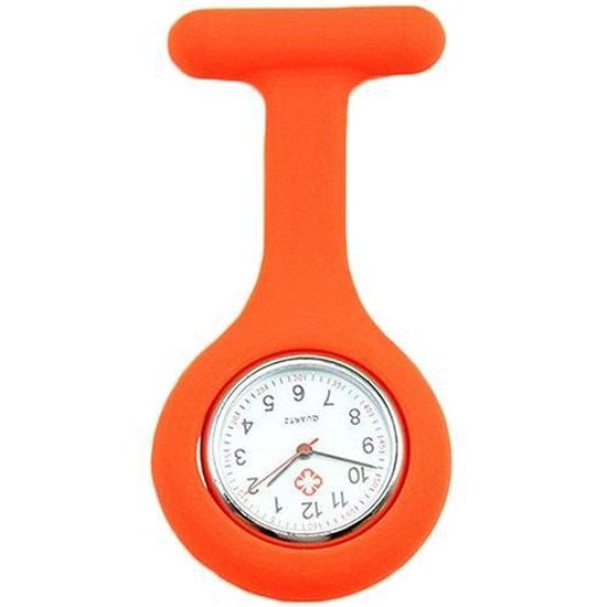 Verpleegster Horloge - Zusterhorloge - Siliconen - Oranje