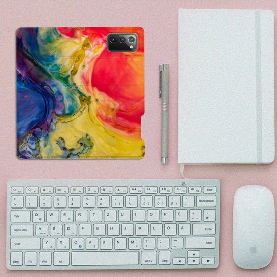 Coque Stand Samsung Galaxy Note20 Smart Cover Aquarelle Foncé