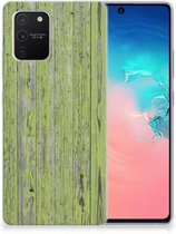 Cover Case Geschikt voor Samsung Galaxy S10 Lite Smartphone hoesje Green Wood
