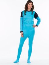Combinaison en jersey avec pied | Zip arrière | Costume de cueillette  | Bleu clair | XL