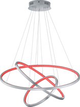 LED Hanglamp WiZ - Smart LED - Hangverlichting - Trion Noraan - 80W - Aanpasbare Kleur - RGBW - Rond - Mat Nikkel - Aluminium - BES LED
