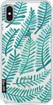 Casetastic Apple iPhone XS Max Hoesje - Softcover Hoesje met Design - Turquoise Fronds Print