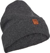 Knowledge Cotton Apparel Beanie Organic Wool Dark Grey Melange