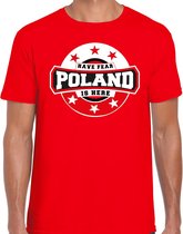 Have fear Poland is here / Polen supporter t-shirt rood voor heren 2XL