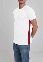Urban Classics Heren Tshirt -M- Raglan Side Stripe Wit
