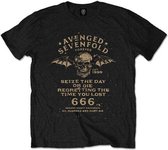 Avenged Sevenfold Heren Tshirt -XL- Seize The Day Zwart
