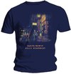 David Bowie - Ziggy Stardust Heren T-shirt - XL - Blauw