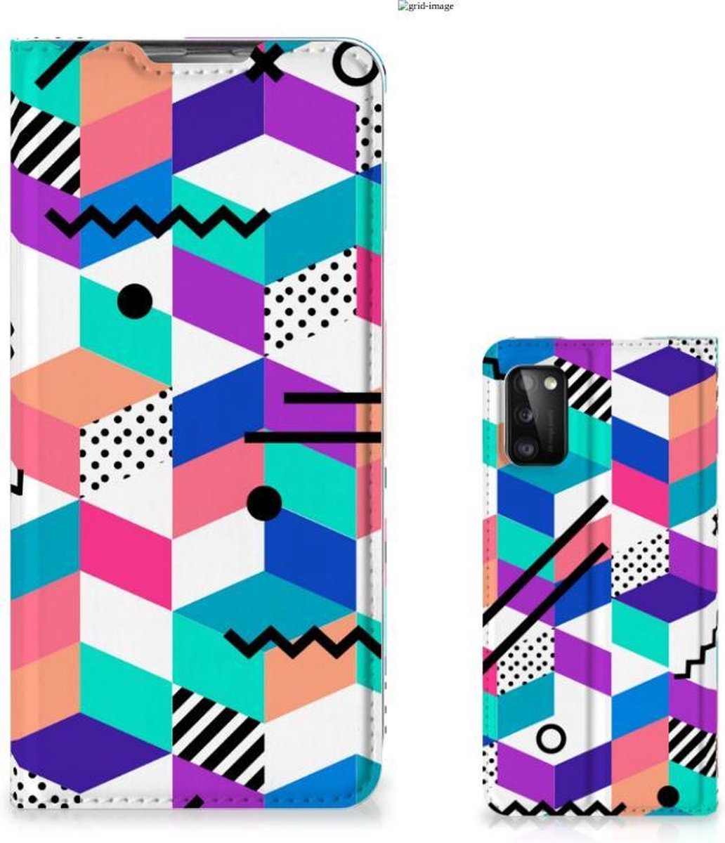 Samsung Galaxy A41 Stand Case Blokken Kleurrijk